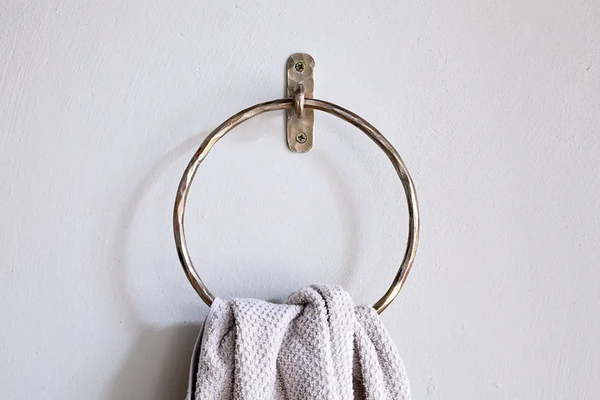 Bathroom Accessories^Nkuku Olani Towel Ring - Antique Brass