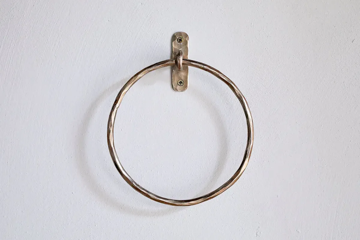 Bathroom Accessories^Nkuku Olani Towel Ring - Antique Brass