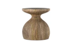 Decorative Home Accessories|Desk Accessories^Nkuku Omari Mango Wood Candlestick - Natural