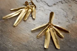 Jewellery & Jewellery Boxes|Jewellery^Nkuku Omuti Earrings - Gold