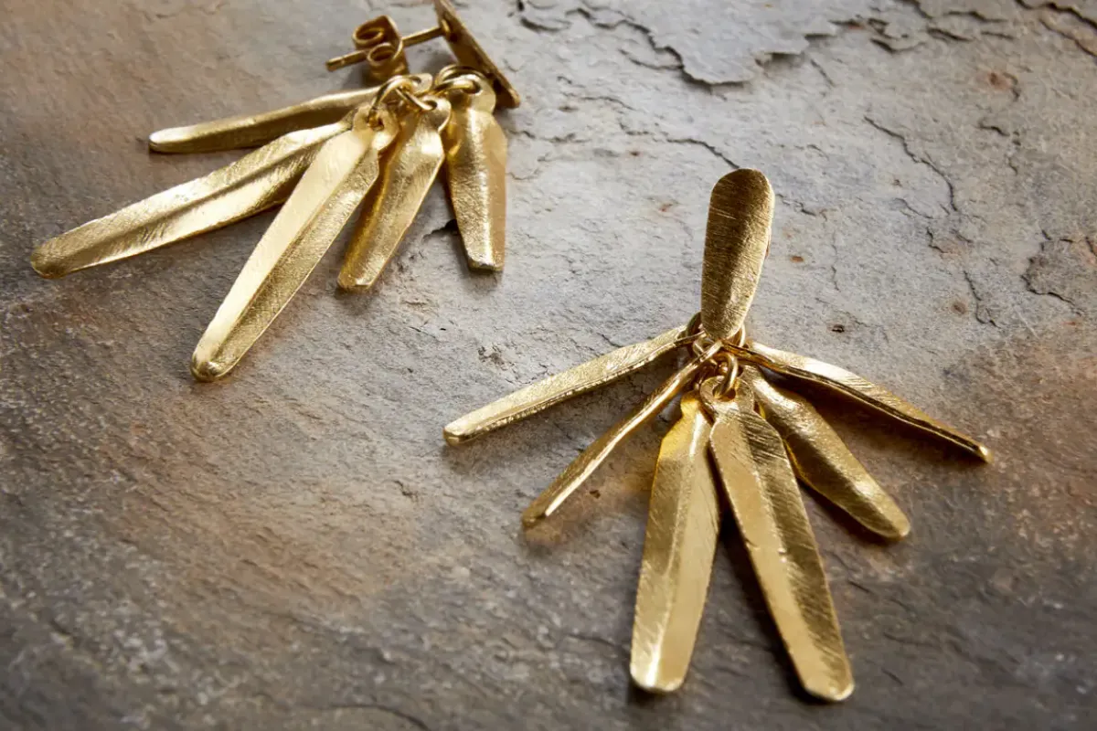Jewellery & Jewellery Boxes|Jewellery^Nkuku Omuti Earrings - Gold