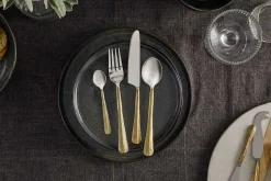 Cutlery|Cutlery^Nkuku Osko Cutlery Set - (Set of 16) Brushed Gold