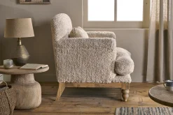 Living|Armchairs^Nkuku Otas Teddy Cotton Armchair - Off White