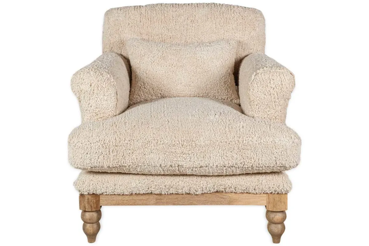 Living|Armchairs^Nkuku Otas Teddy Cotton Armchair - Off White