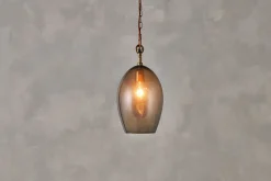 Statement Lighting|Pendant Lighting^Nkuku Otoro Recycled Glass Pendant - - Small Oval Smoke