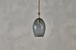 Statement Lighting|Pendant Lighting^Nkuku Otoro Recycled Glass Pendant - - Small Oval Smoke