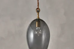 Statement Lighting|Pendant Lighting^Nkuku Otoro Recycled Glass Pendant - - Small Oval Smoke