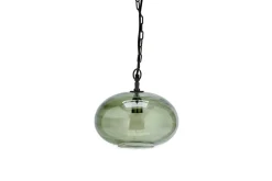 Pendant Lighting^Nkuku Otoro Recycled Glass Pendant - - Small Round Green
