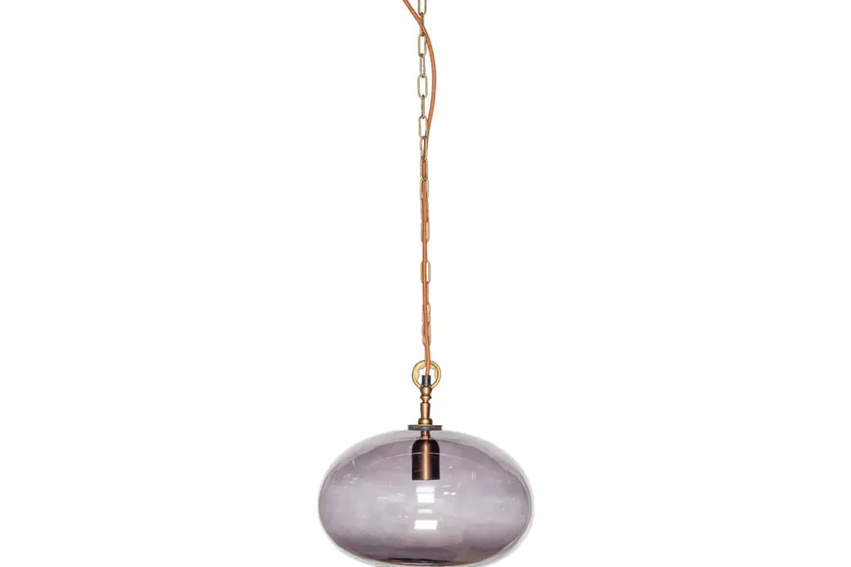 Statement Lighting|Pendant Lighting^Nkuku Otoro Recycled Glass Pendant - - Small Round Smoke