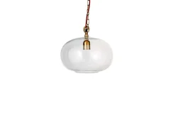 Pendant Lighting^Nkuku Otoro Recycled Glass Pendant - Clear - Small Round Clear Glass