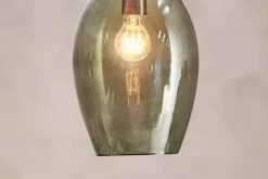 Pendant Lighting^Nkuku Otoro Recycled Glass Pendant - - Large Oval Green