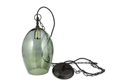Pendant Lighting^Nkuku Otoro Recycled Glass Pendant - - Large Oval Green
