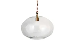 Pendant Lighting^Nkuku Otoro Recycled Glass Pendant - Clear - Large Round Clear Glass