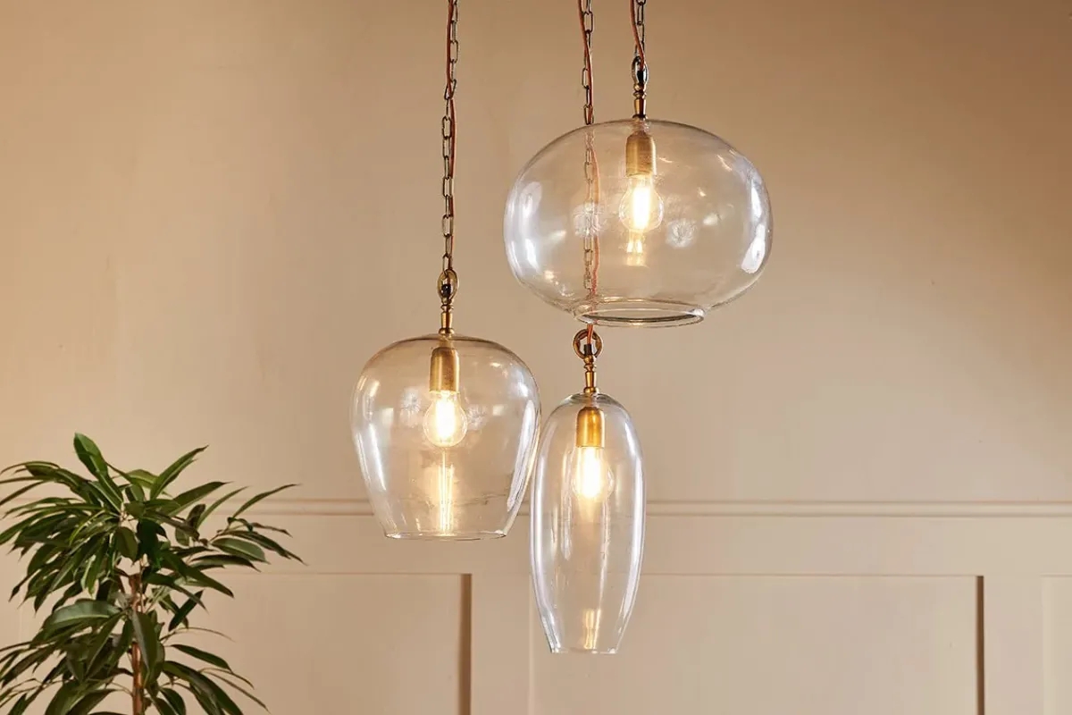 Statement Lighting|Pendant Lighting^Nkuku Otoro Statement Recycled Glass Cluster Pendant