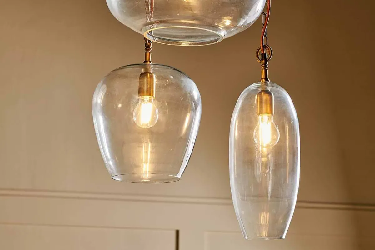 Statement Lighting|Pendant Lighting^Nkuku Otoro Statement Recycled Glass Cluster Pendant