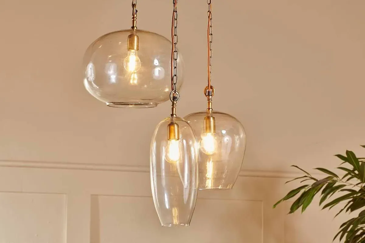 Statement Lighting|Pendant Lighting^Nkuku Otoro Statement Recycled Glass Cluster Pendant