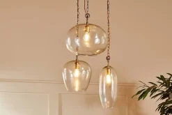 Statement Lighting|Pendant Lighting^Nkuku Otoro Statement Recycled Glass Cluster Pendant