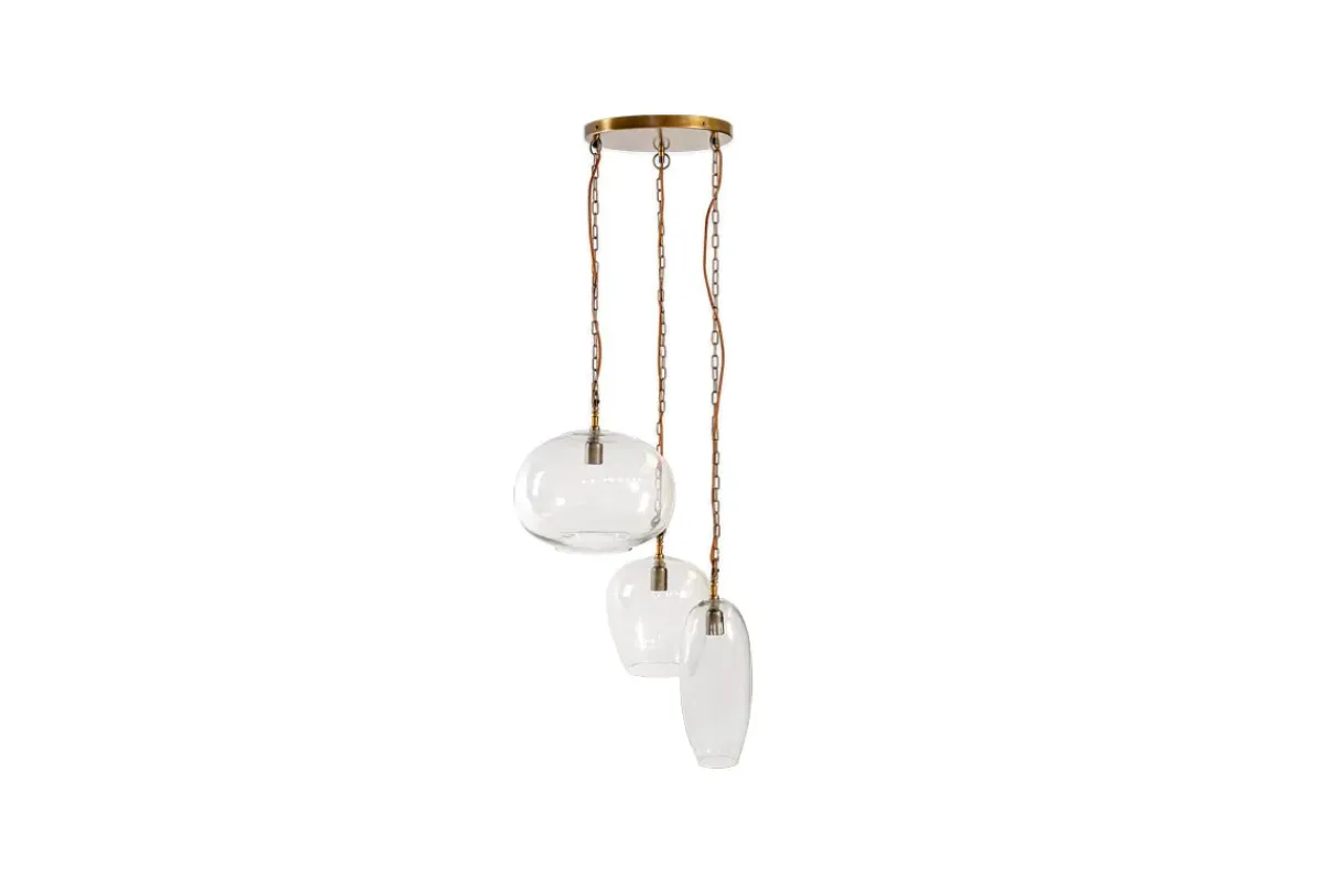 Statement Lighting|Pendant Lighting^Nkuku Otoro Statement Recycled Glass Cluster Pendant