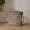 Baskets|Laundry Baskets^Nkuku Padla Cotton & Jute Laundry Basket - Black & Natural