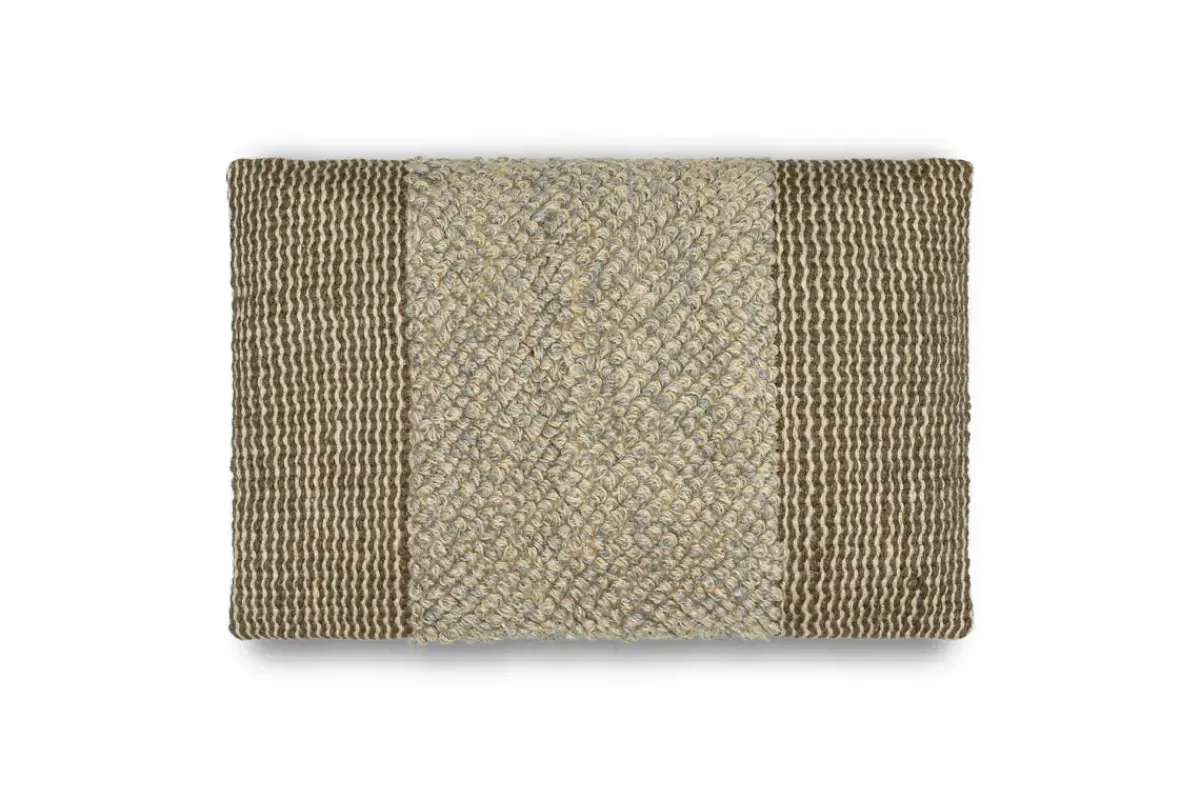 Bedroom Textiles|Cushions^Nkuku Paduna Jute & Cotton Cushion Cover - Soft Blue & Brown