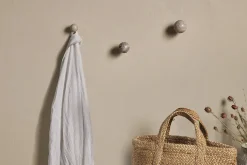 Hooks & Rails|Hooks & Rails^Nkuku Paladi Marble & Iron Round Hook - Grey