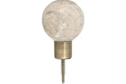 Hooks & Rails|Hooks & Rails^Nkuku Paladi Marble & Iron Round Hook - Grey