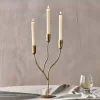 Decorative Home Accessories|Candle Holders^Nkuku Palani Candelabra - Antique Brass - Small