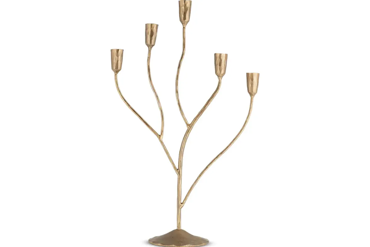Decorative Home Accessories|Candle Holders^Nkuku Palani Statement Candelabra - Antique Brass - Large