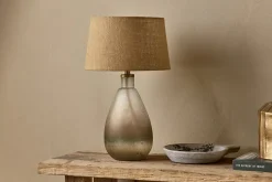 Table Lamps|Bedroom^Nkuku Palla Recycled Glass Table Lamp - Rustic Smoke