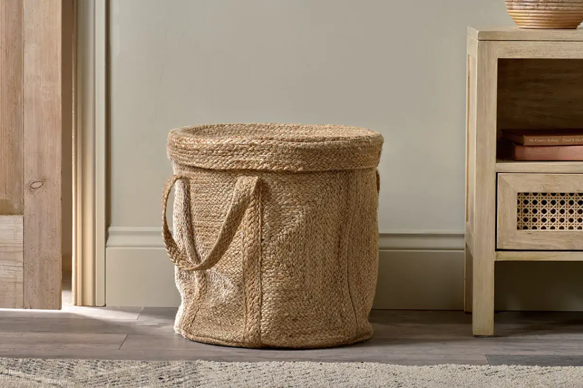 Baskets|Laundry Baskets^Nkuku Pallu Braided Jute Laundry Basket