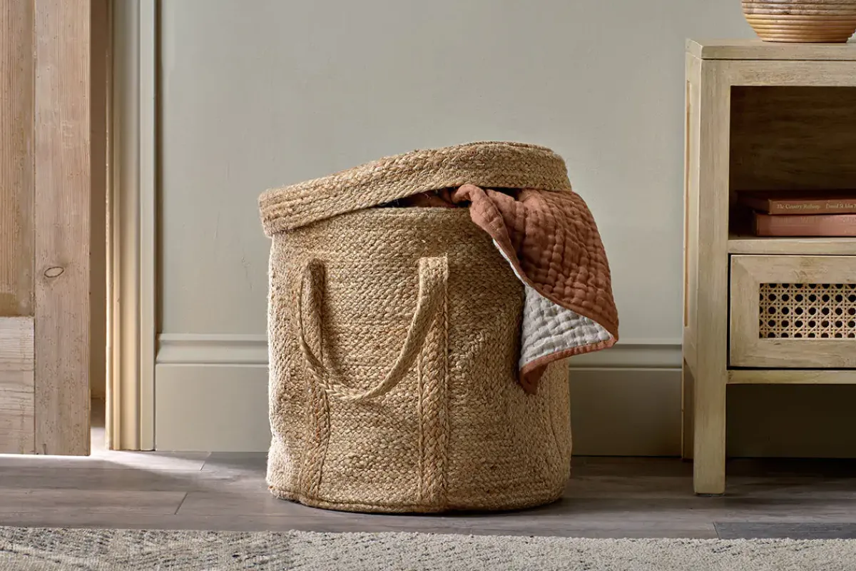 Baskets|Laundry Baskets^Nkuku Pallu Braided Jute Laundry Basket