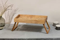 Decorative Home Accessories|Bowls & Trays^Nkuku Pawi Mango Wood Breakfast Tray