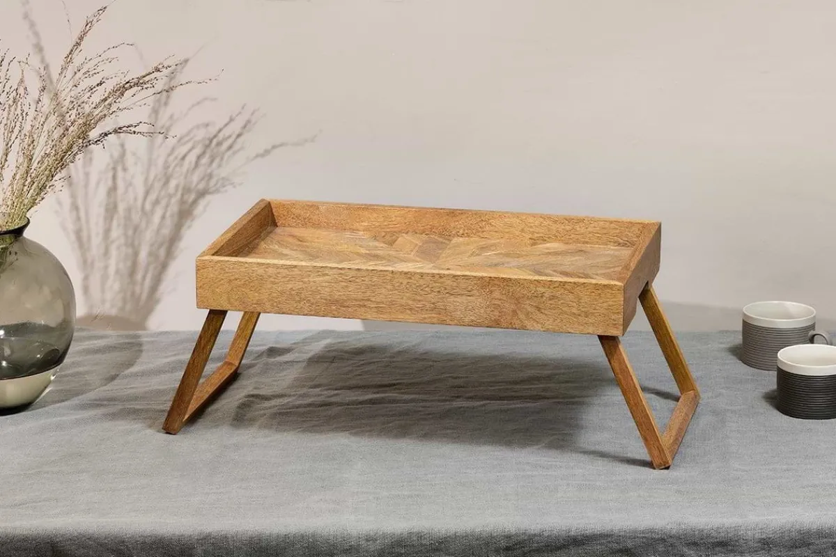Decorative Home Accessories|Bowls & Trays^Nkuku Pawi Mango Wood Breakfast Tray