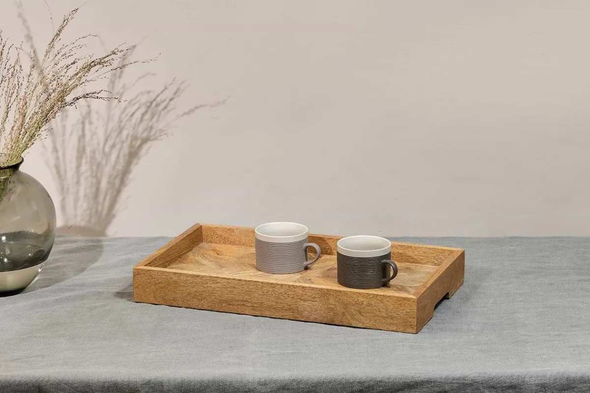 Decorative Home Accessories|Bowls & Trays^Nkuku Pawi Mango Wood Breakfast Tray