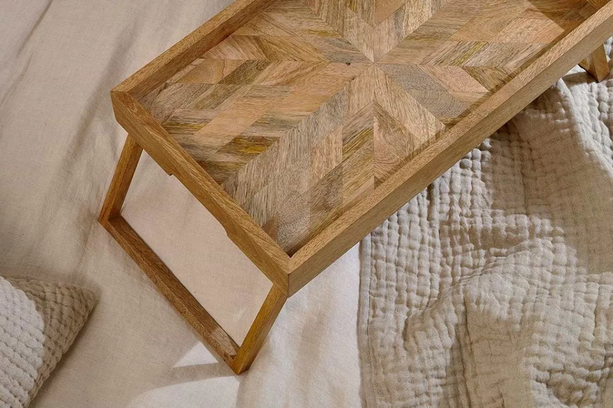 Decorative Home Accessories|Bowls & Trays^Nkuku Pawi Mango Wood Breakfast Tray