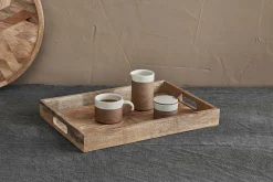 Decorative Home Accessories|Garden Décor^Nkuku Pawi Mango Wood Tray Rectangle
