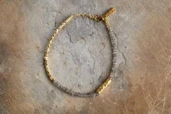 Jewellery & Jewellery Boxes|Jewellery^Nkuku Perdu Labradorite Bracelet - Gold