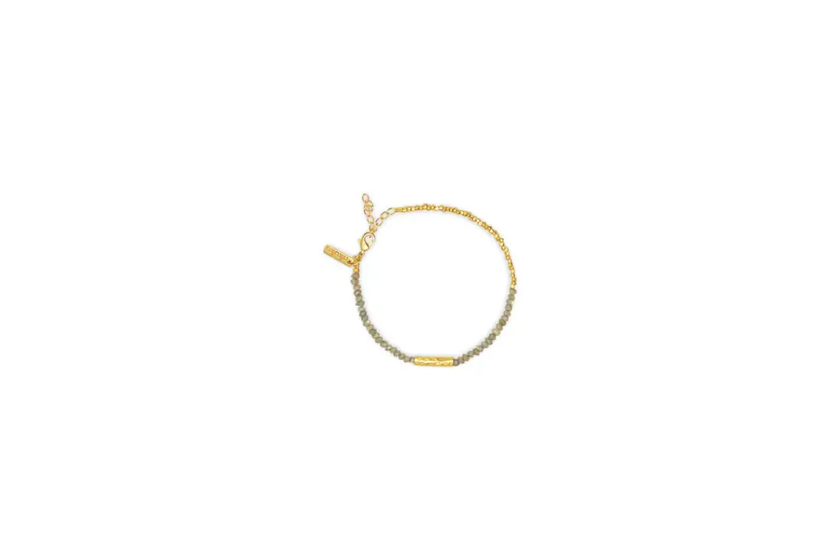 Jewellery & Jewellery Boxes|Jewellery^Nkuku Perdu Labradorite Bracelet - Gold