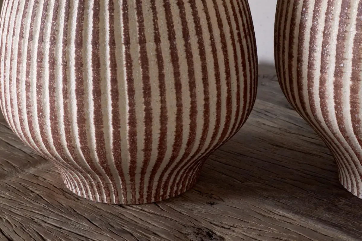 Vases|Decorative Pots & Vases^Nkuku Perola Reactive Glaze Decorative Vase - Natural & Rust