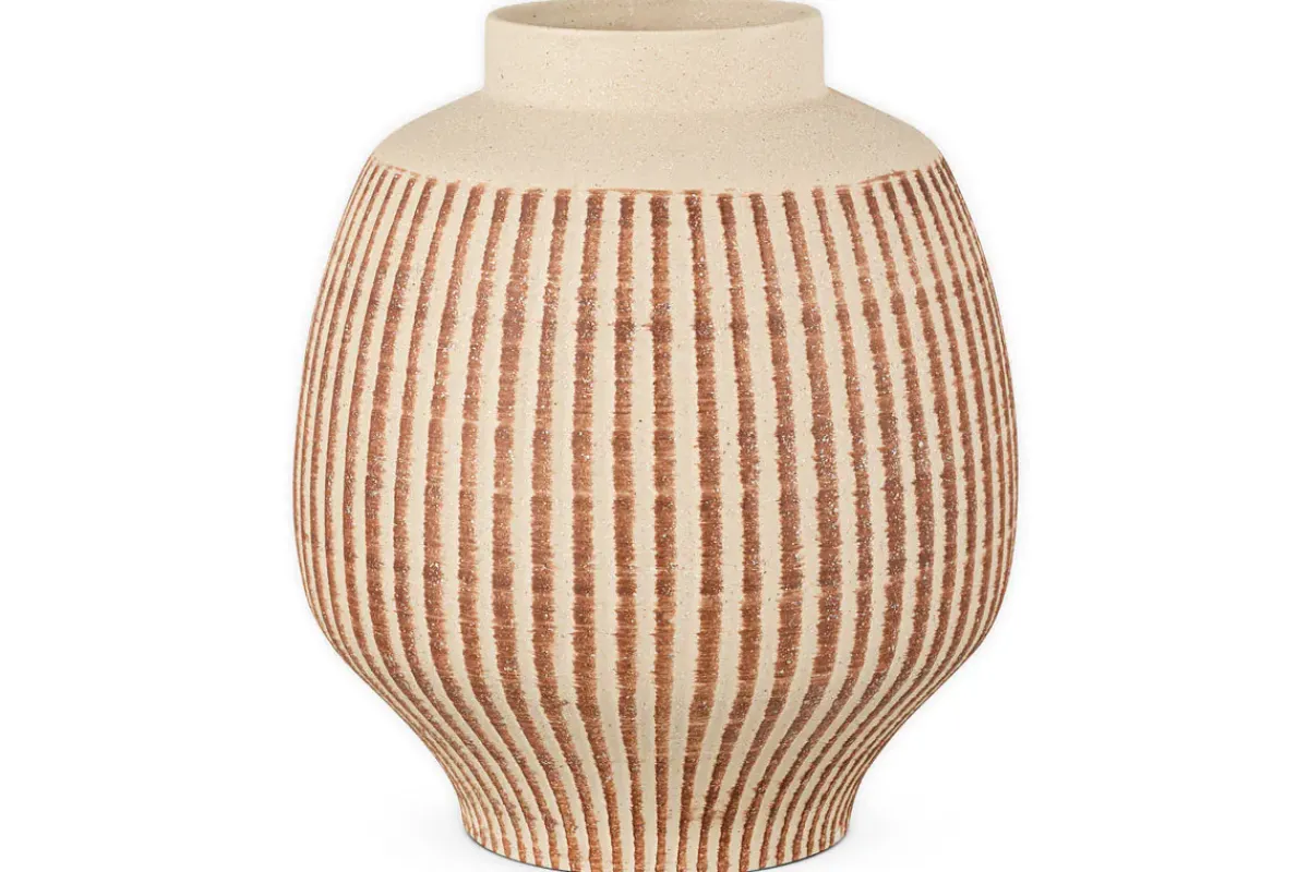 Vases|Decorative Pots & Vases^Nkuku Perola Reactive Glaze Decorative Vase - Natural & Rust