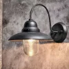 Outdoor Lights|Wall & Spot Lights^Nkuku Phena Outdoor Swan Neck Metal Wall Lamp