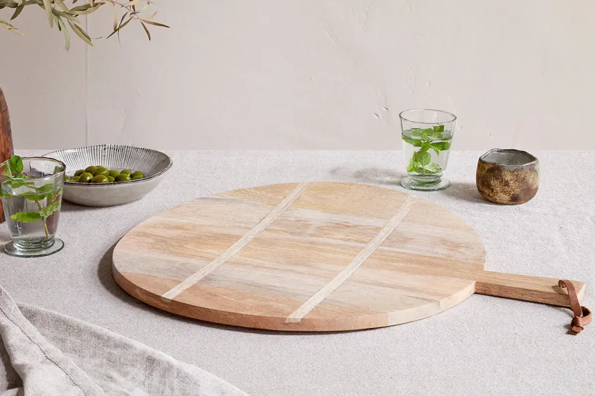 Chopping Boards^Nkuku Pijja Panelled Pizza Board - Natural