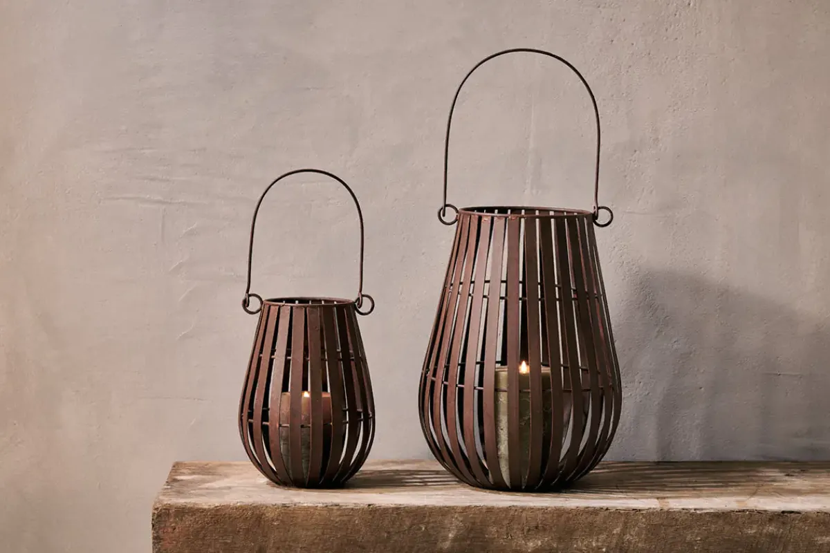 Decorative Home Accessories|Lanterns^Nkuku Pothos Lantern - Rust