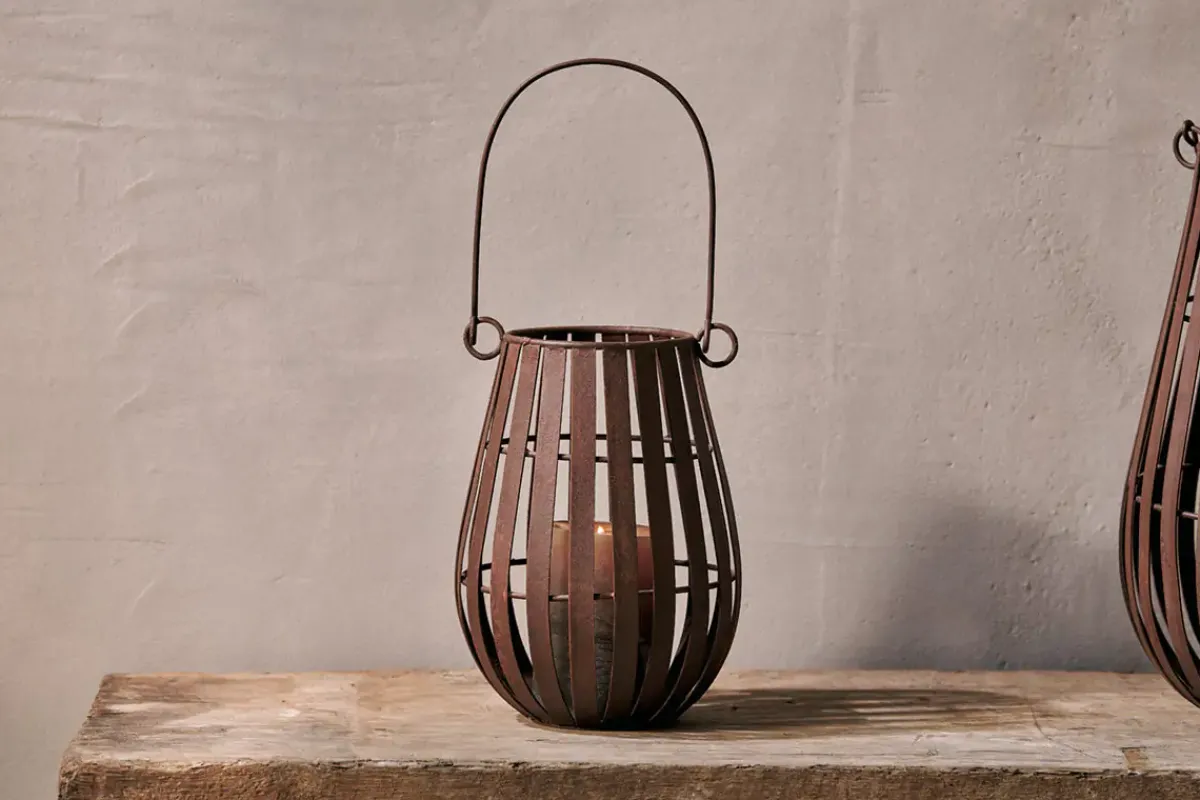 Decorative Home Accessories|Lanterns^Nkuku Pothos Lantern - Rust