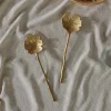 Serving Cutlery|Cutlery^Nkuku Prakriti Leaf Salad Servers - Brushed Gold (Set of 2)