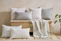 Decorative Home Accessories|Bedroom Textiles^Nkuku Puli Recycled Linen Cushion Cover - Natural