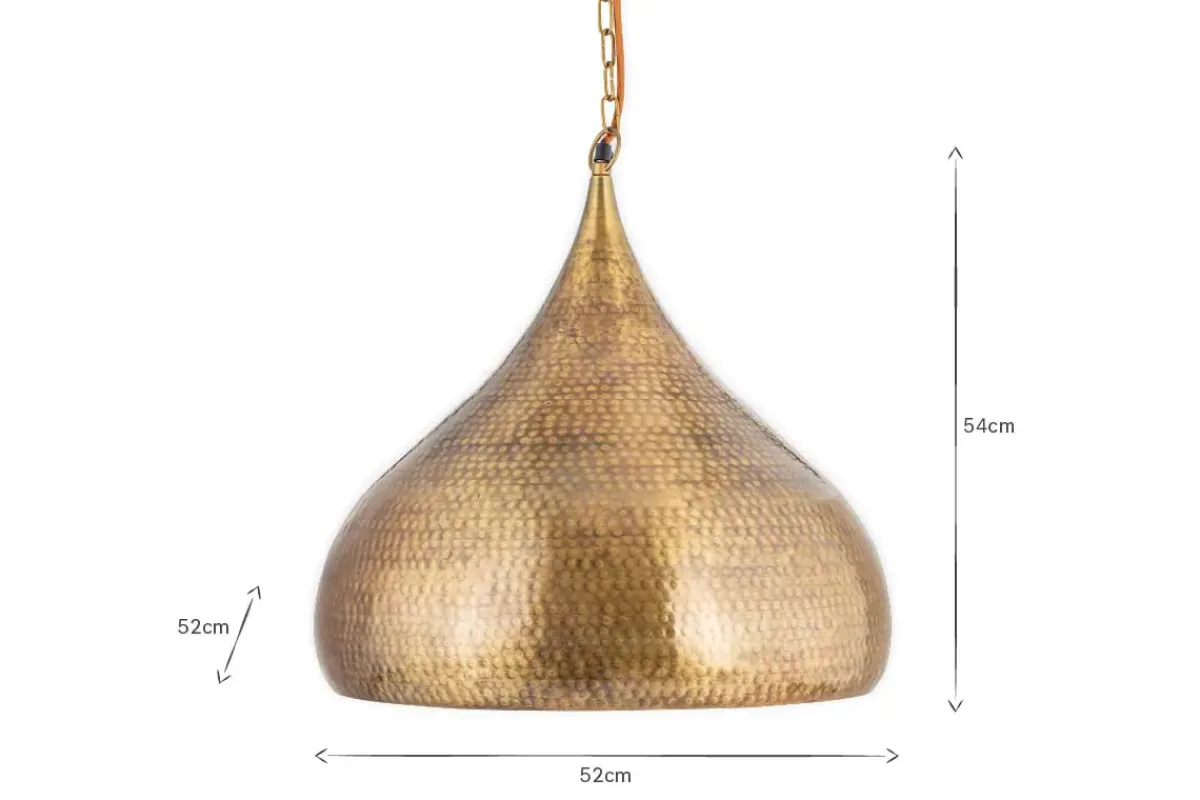 Statement Lighting|Pendant Lighting^Nkuku Quinn Statement Hammered Metal Pendant - Large