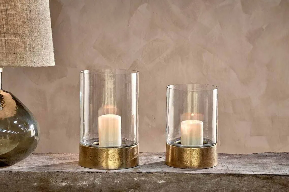 Decorative Home Accessories|Lanterns^Nkuku Rajura Hurricane Lantern