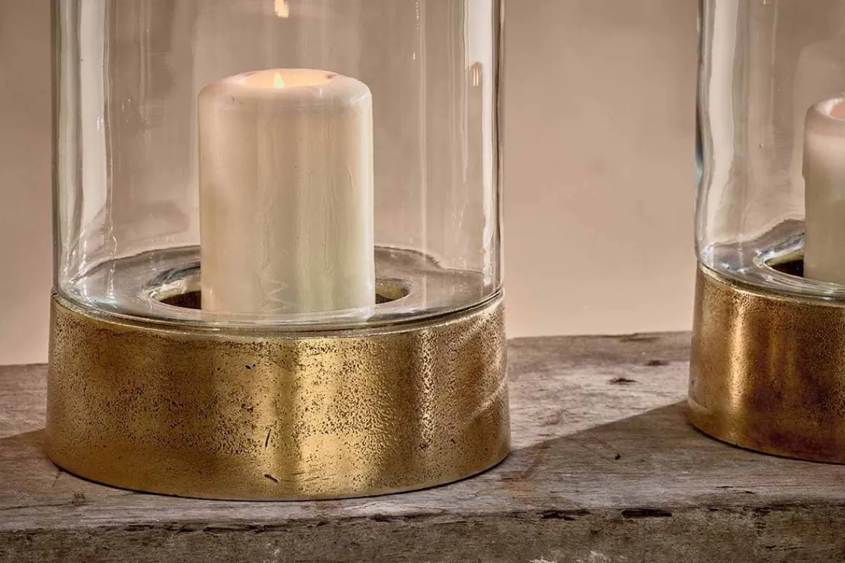Decorative Home Accessories|Lanterns^Nkuku Rajura Hurricane Lantern