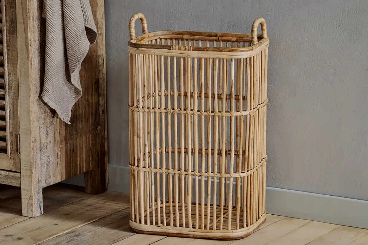 Baskets|Laundry Baskets^Nkuku Rammi Rattan Tall Laundry Basket - Natural